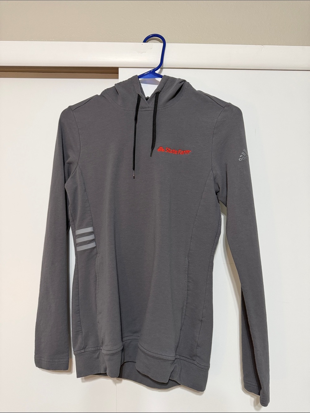 adidas Gray Hoodie with Red State Farm Embroidery